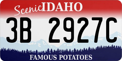 ID license plate 3B2927C