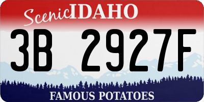 ID license plate 3B2927F