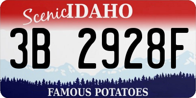 ID license plate 3B2928F