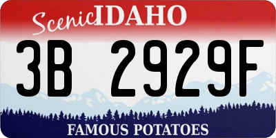 ID license plate 3B2929F