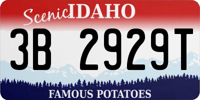 ID license plate 3B2929T