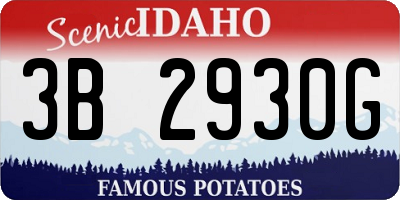 ID license plate 3B2930G
