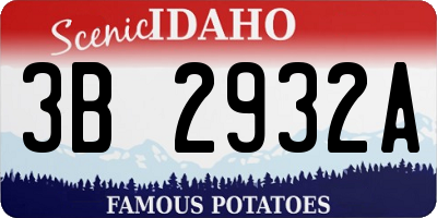 ID license plate 3B2932A