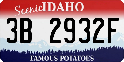 ID license plate 3B2932F