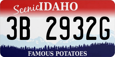 ID license plate 3B2932G