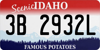 ID license plate 3B2932L