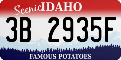 ID license plate 3B2935F