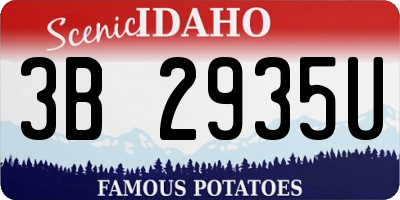 ID license plate 3B2935U