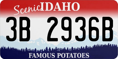 ID license plate 3B2936B