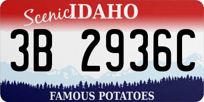 ID license plate 3B2936C
