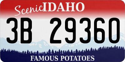 ID license plate 3B2936O