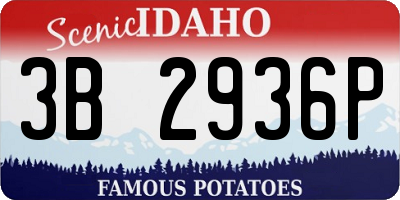 ID license plate 3B2936P