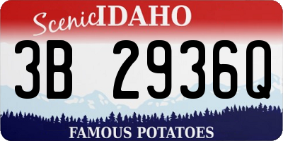 ID license plate 3B2936Q