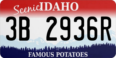 ID license plate 3B2936R