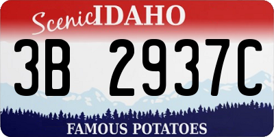 ID license plate 3B2937C