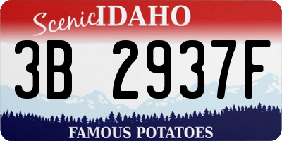 ID license plate 3B2937F
