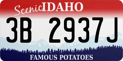 ID license plate 3B2937J