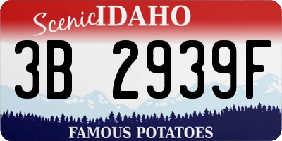 ID license plate 3B2939F