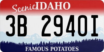 ID license plate 3B2940I