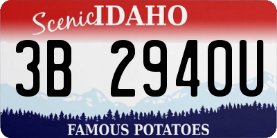 ID license plate 3B2940U