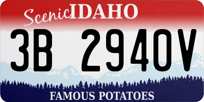 ID license plate 3B2940V