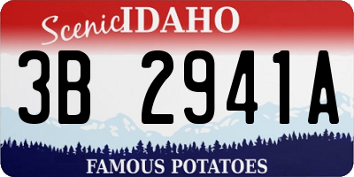 ID license plate 3B2941A