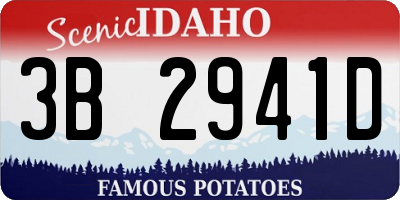 ID license plate 3B2941D