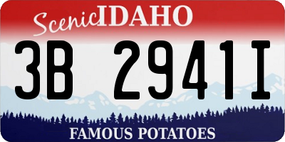 ID license plate 3B2941I