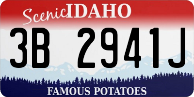 ID license plate 3B2941J