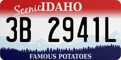 ID license plate 3B2941L