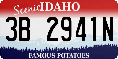 ID license plate 3B2941N