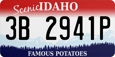 ID license plate 3B2941P