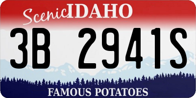 ID license plate 3B2941S