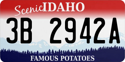 ID license plate 3B2942A