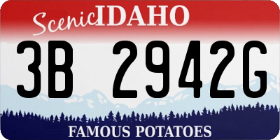 ID license plate 3B2942G