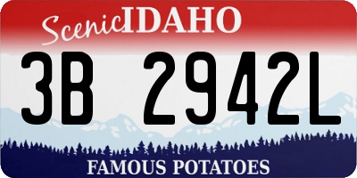 ID license plate 3B2942L