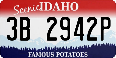 ID license plate 3B2942P