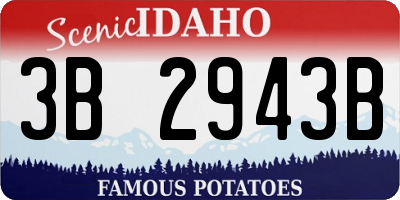 ID license plate 3B2943B