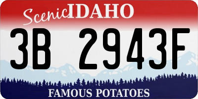 ID license plate 3B2943F