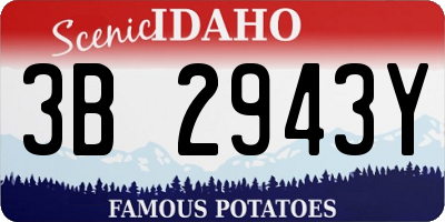 ID license plate 3B2943Y