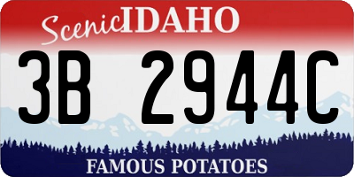 ID license plate 3B2944C