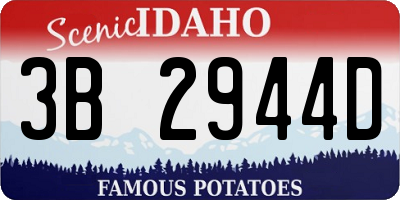 ID license plate 3B2944D