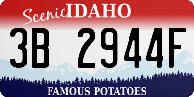 ID license plate 3B2944F