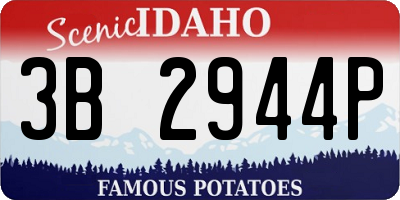 ID license plate 3B2944P