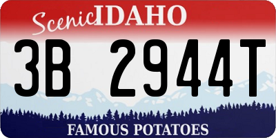 ID license plate 3B2944T