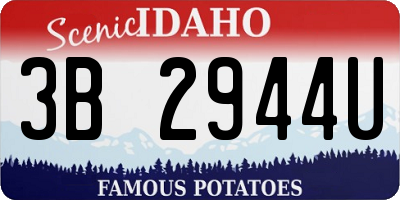 ID license plate 3B2944U