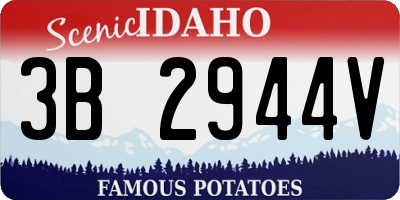 ID license plate 3B2944V