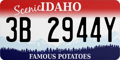 ID license plate 3B2944Y