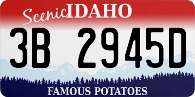 ID license plate 3B2945D