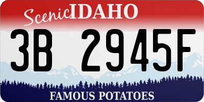 ID license plate 3B2945F